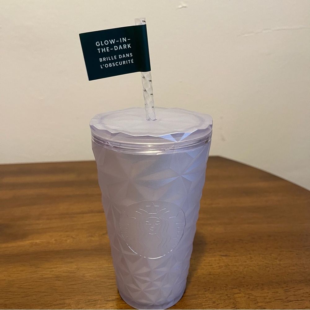 Starbucks 2025 Halloween Fall White Prism Glow in the Dark Grande Tumbler 16oz